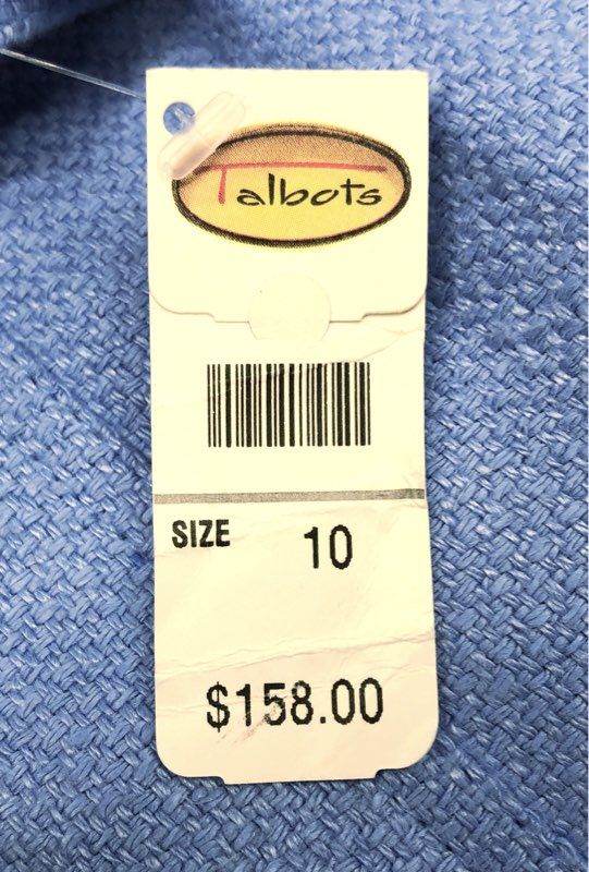 Talbots Women's Blue Textured Single Button Blazer NWT Size 10