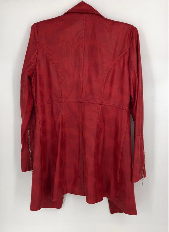 NWT Lena Gabrielle Women&#39;s Red Collared Full-Zip Jacket - Size 6