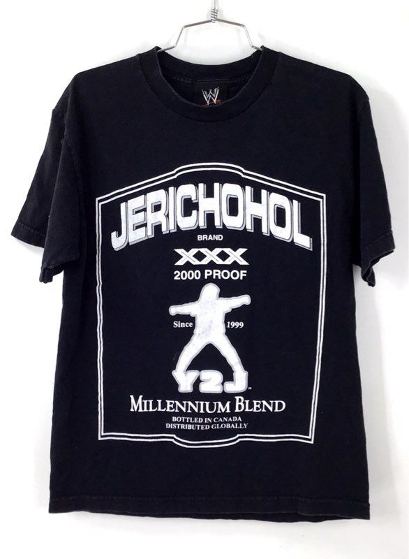 WWE Men's Black Chris Jericho 2000 Proof Jerichohol T-Shirt - Size M