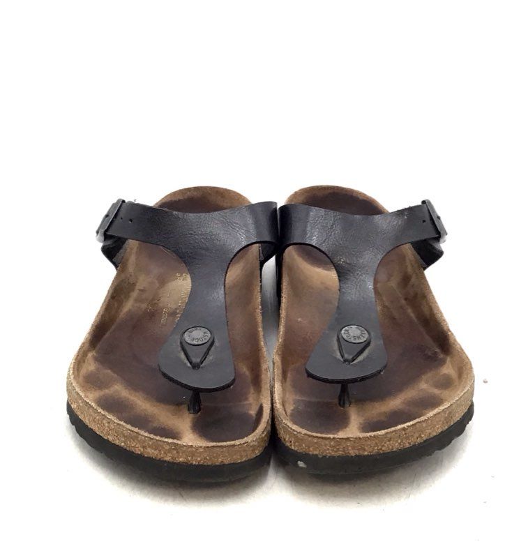 Birkenstock Women&#39;s Black Slip-On Thong Sandals - Size 8