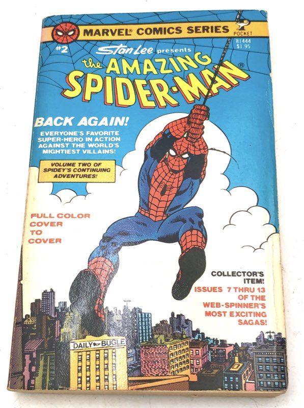 Vintage Marvel DC Comic Pocket Book Lot Spider-Man Fantastic Four 4 Books