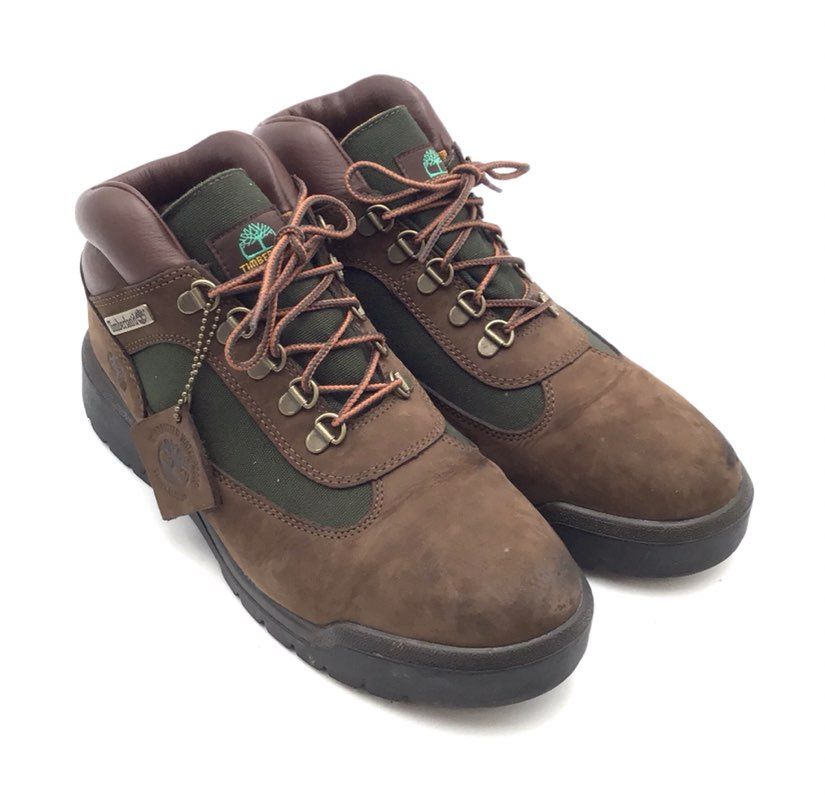 Timberland Field Boot Beef & Broccoli Waterproof Brown Green A18A6 Men's Size 9