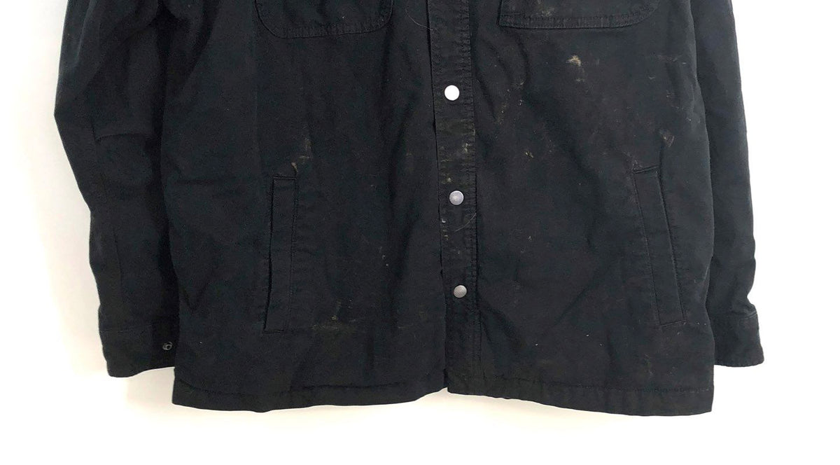 Carhartt Men's Black Rugged Flex Relaxed Fit Shirt Jacket Rogers Group Sz 2XL