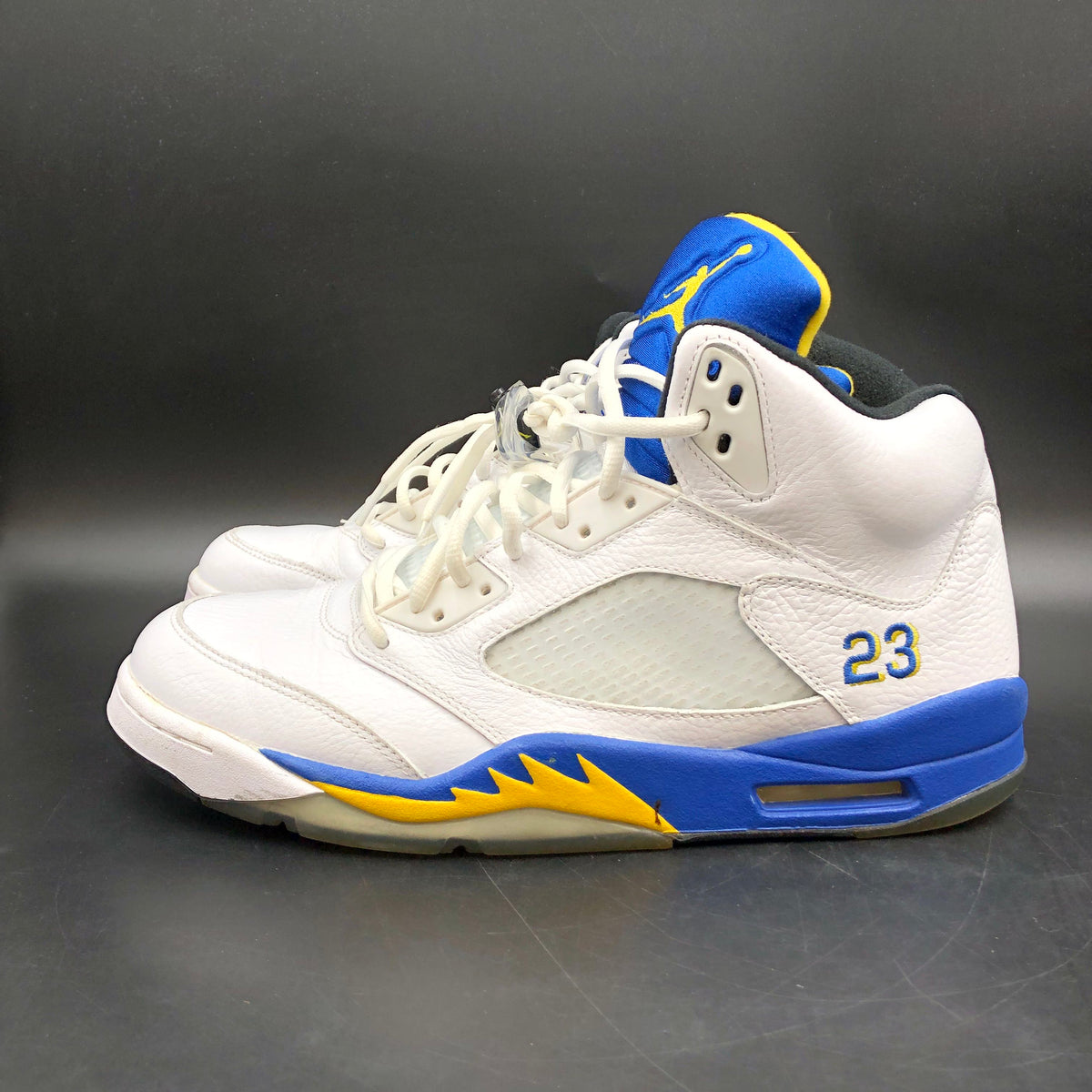 Nike Air Jordan 5 Retro Laney White Varsity Royal Maize Size 12 COA