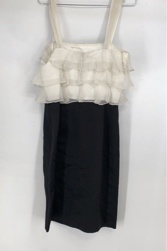 Tahari Arthur S. Levine Women's White Black Polka Dot Sheath Dress - Size 6