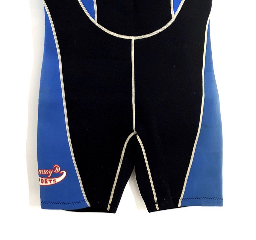 Tommy D Sports Shorty Wetsuit Lot 3 Neoprene Black & Blue Scuba Diving