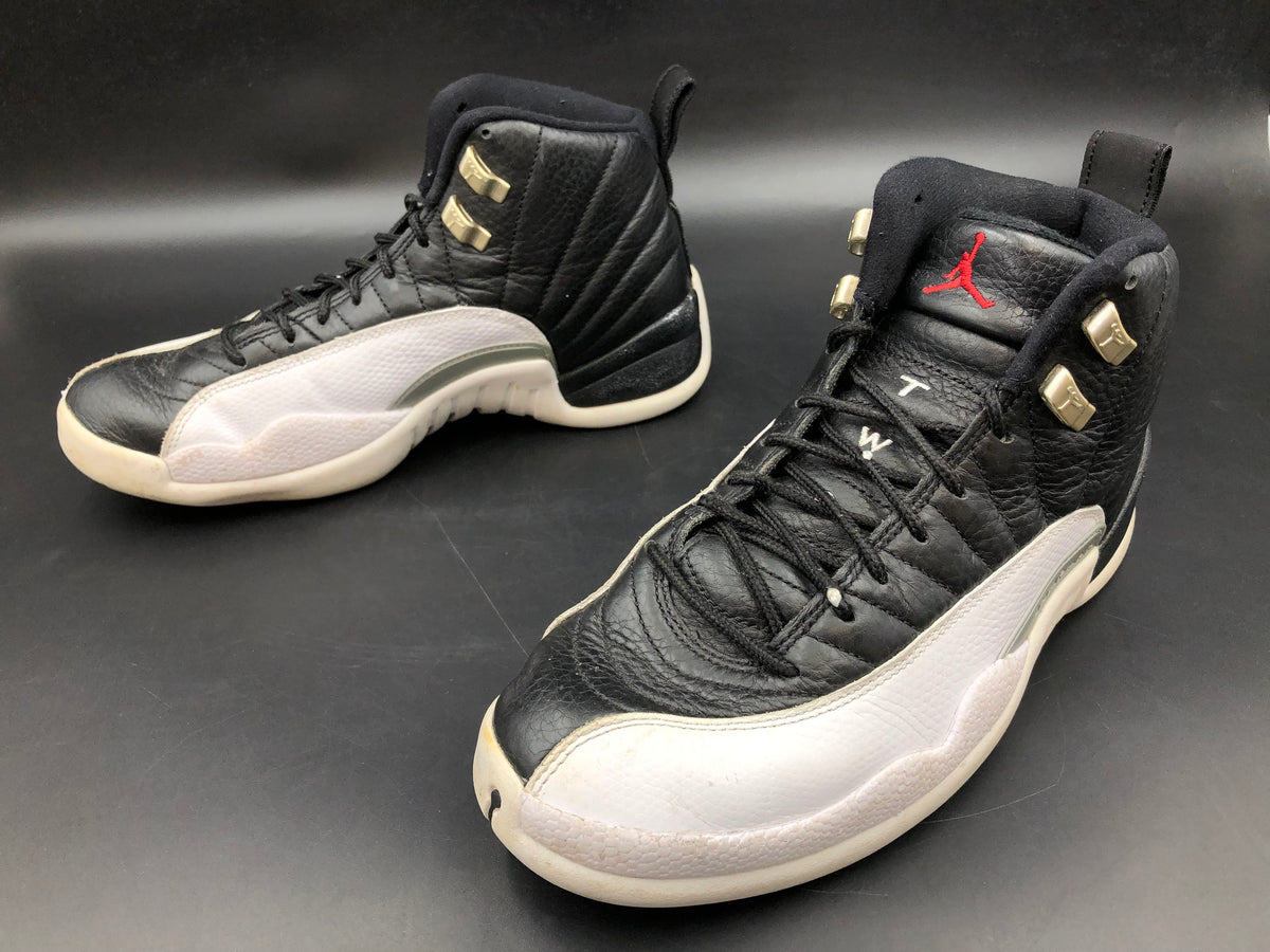 Nike Air Jordan 12 Retro Playoff 2022 Black White Red Size 7 COA