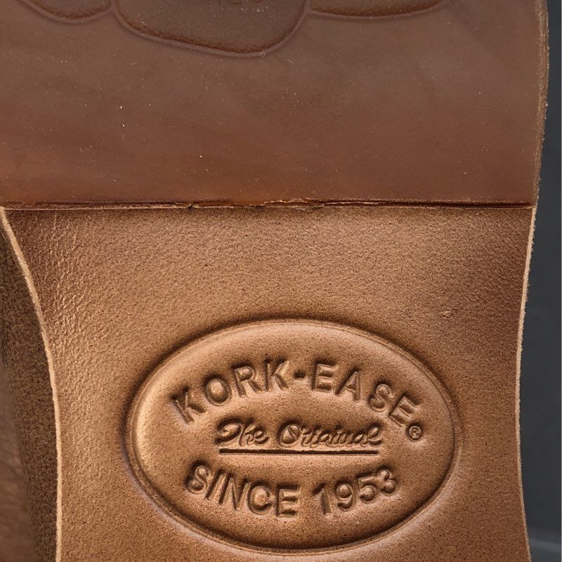 Kork-Ease Mindo Brown Distressed Leather Chelsea Ankle Boots Women's Size 8