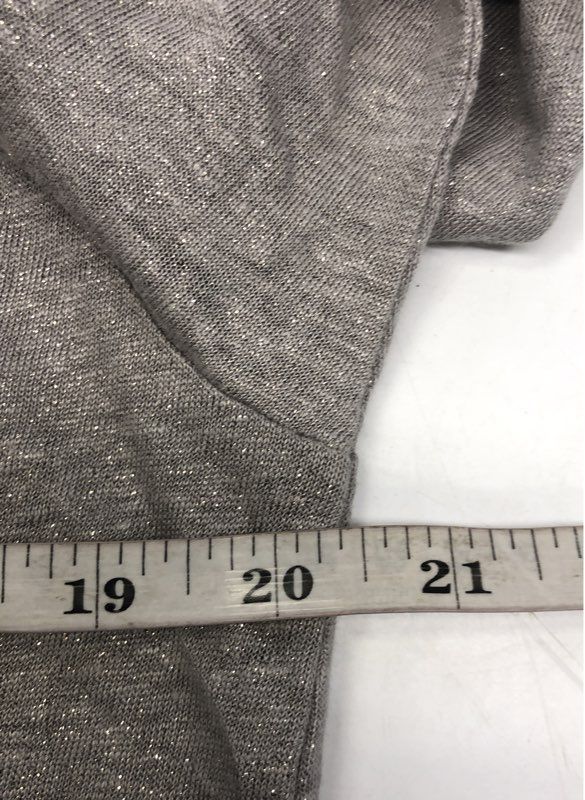 J.Crew Women's Gray Metallic Linen Boatneck 3/4 Sleeve Top Sz S NWT