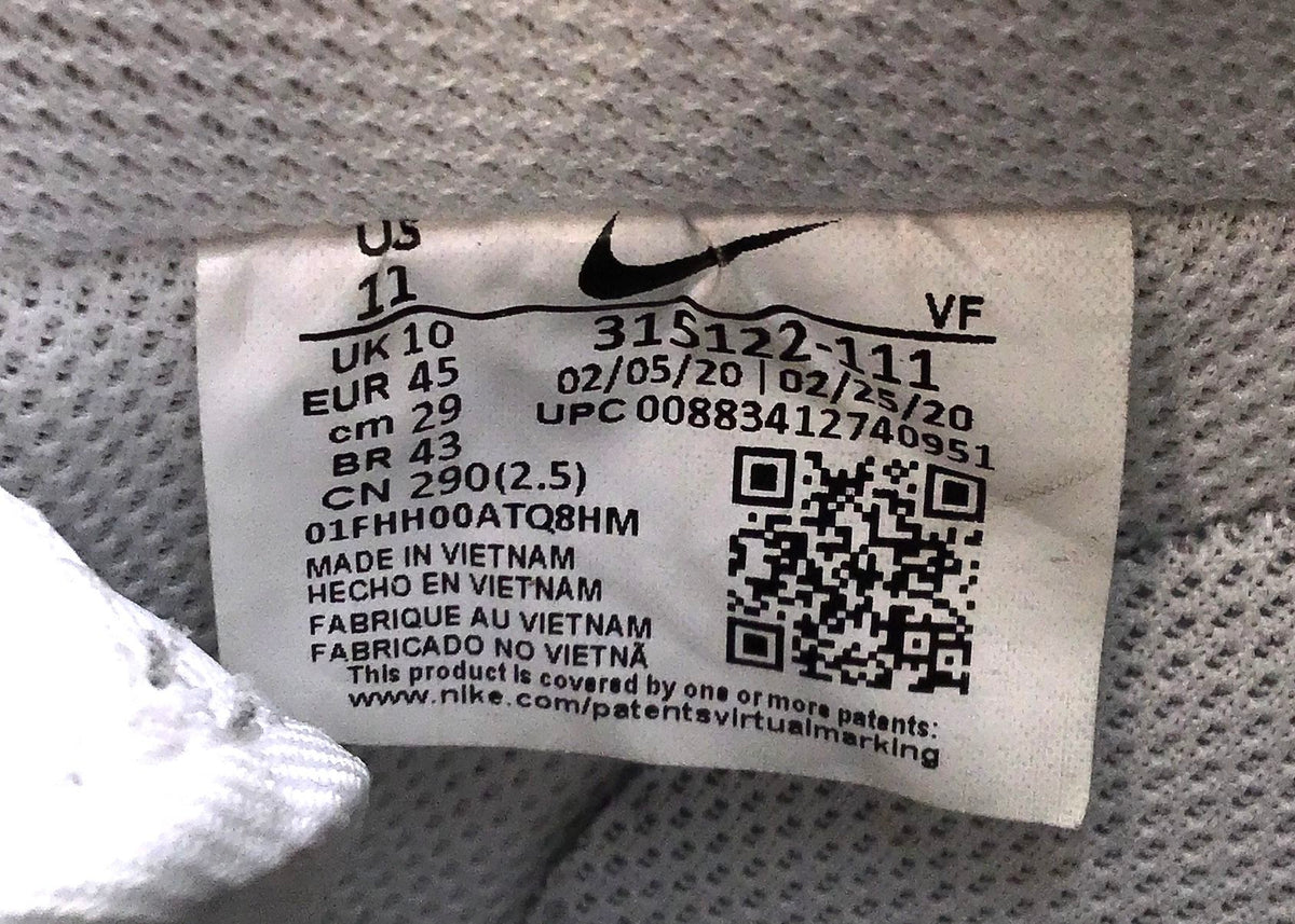 Nike Men's Air Force 1 Low '07 White Athletic Shoes - Size 11