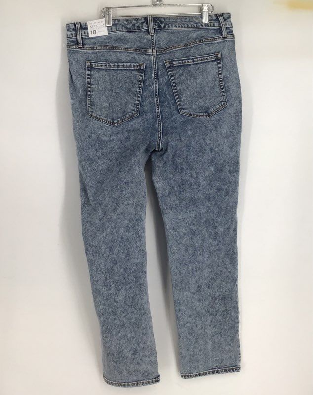 NWT Lane Bryant Women&#39;s Blue Straight Leg Jeans - Size 18