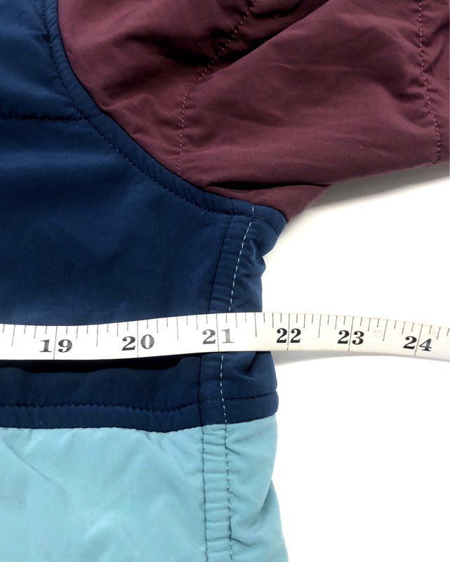 The North Face Women's Mountain Sweatshirt Zip Hoodie Blue Colorblock Sz L