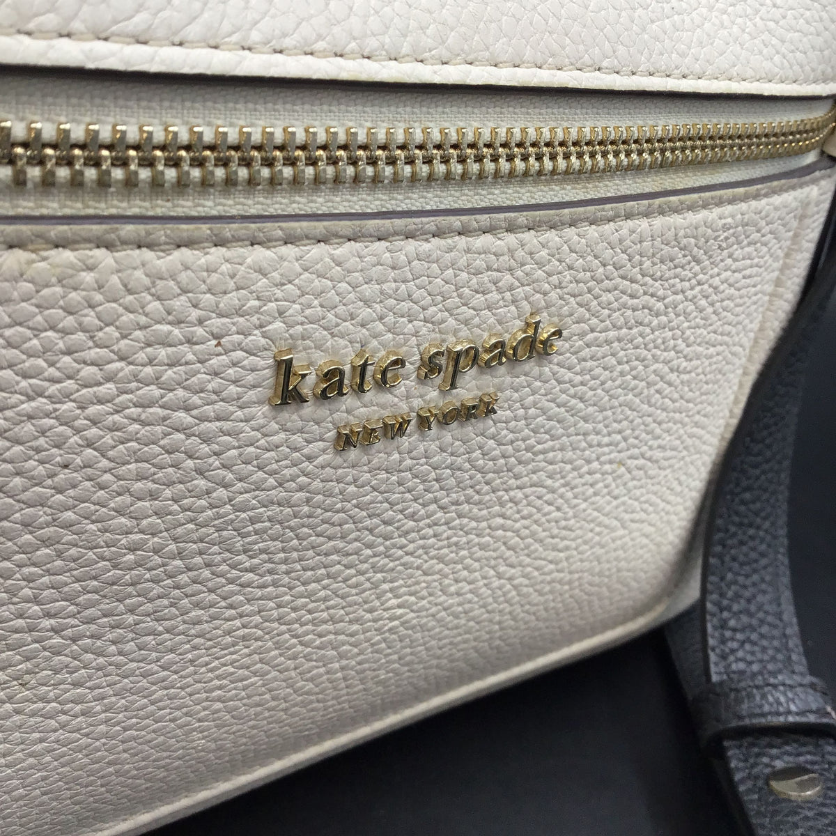 Kate Spade Cream\Black\Tan 'Hudson Color Block' Crossbody Bag (+COA)