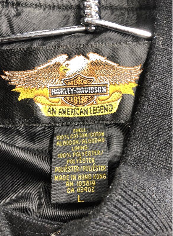 Harley-Davidson Women's Black White Jacket - Size L