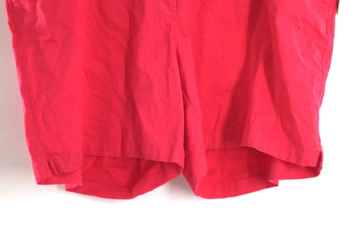 Crown & Ivy Women's Caroline Stretch Twill Shorts Coral 7" Inseam Sz 20W NWT