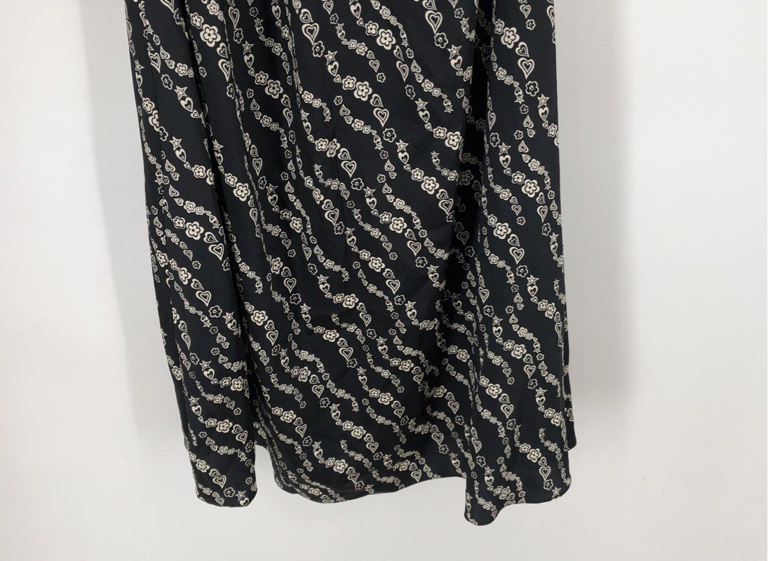 NWT Sandro Women's Black Floral Slip Dress - Size 34