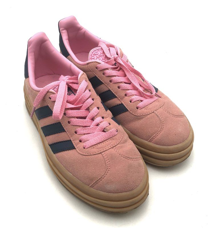 Adidas Gazelle Bold Pink Navy Gum Suede Platform Sneakers Size 7