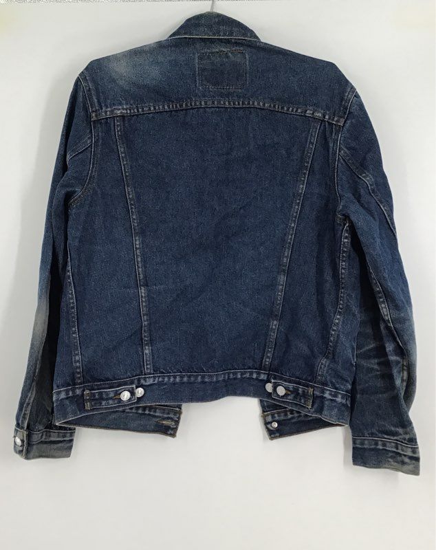 Levi&#39;s Women&#39;s Blue Denim Collared Trucker Jacket - Size Medium