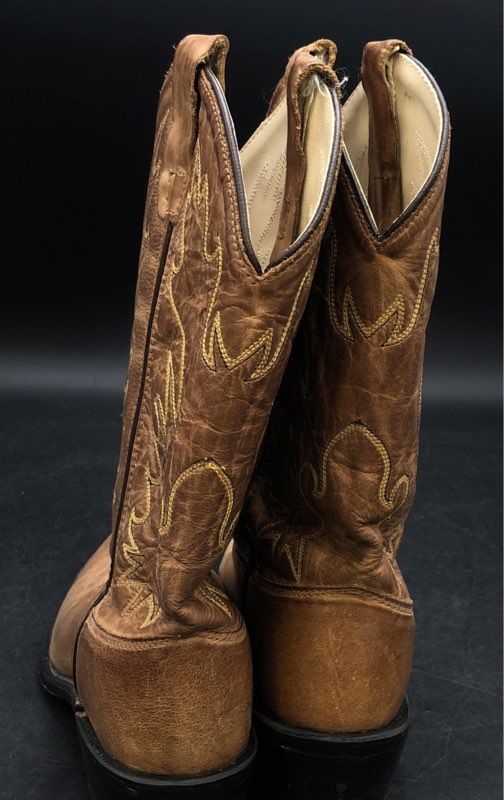 Old West Women's Brown Leather Western Boots - Size 5.5