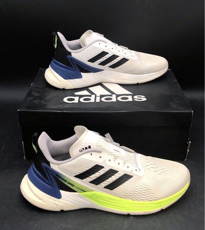 Adidas Response Super White Black Solar Yellow Running Shoes Men's Size 10