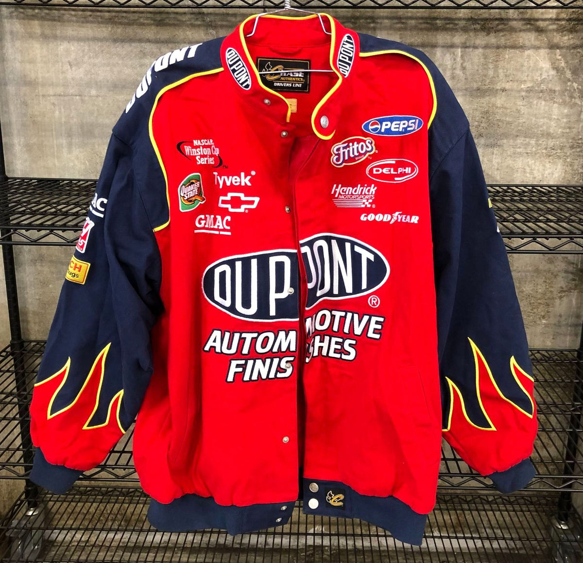 Chase Authentics Men's Red/Blue/White Dupont Jeff Gordon Racing Jacket - Size XL