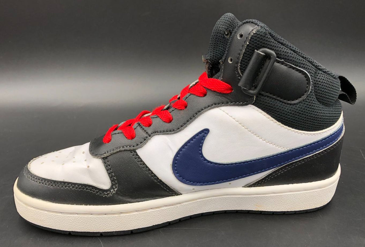 Nike Court Borough Mid 2 GS &#39;White Black Univ. Red Blue&#39; Sneakers - Sz 5Y (+COA)