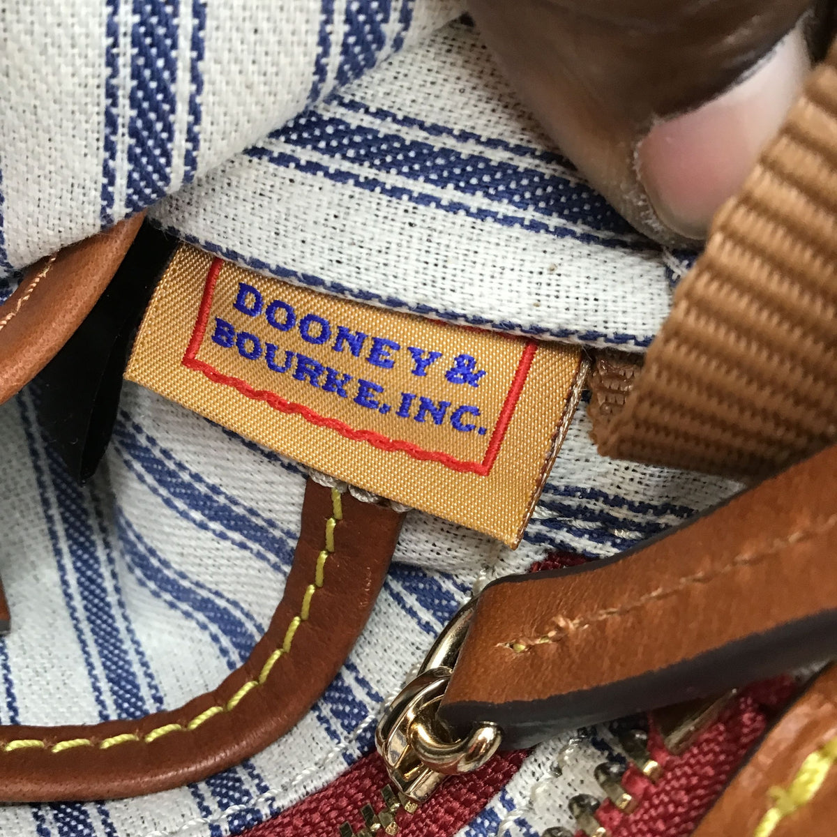 Dooney & Bourke Black\Brown Nylon\Leather 'Letter Carrier' Crossbody Bag (+COA)