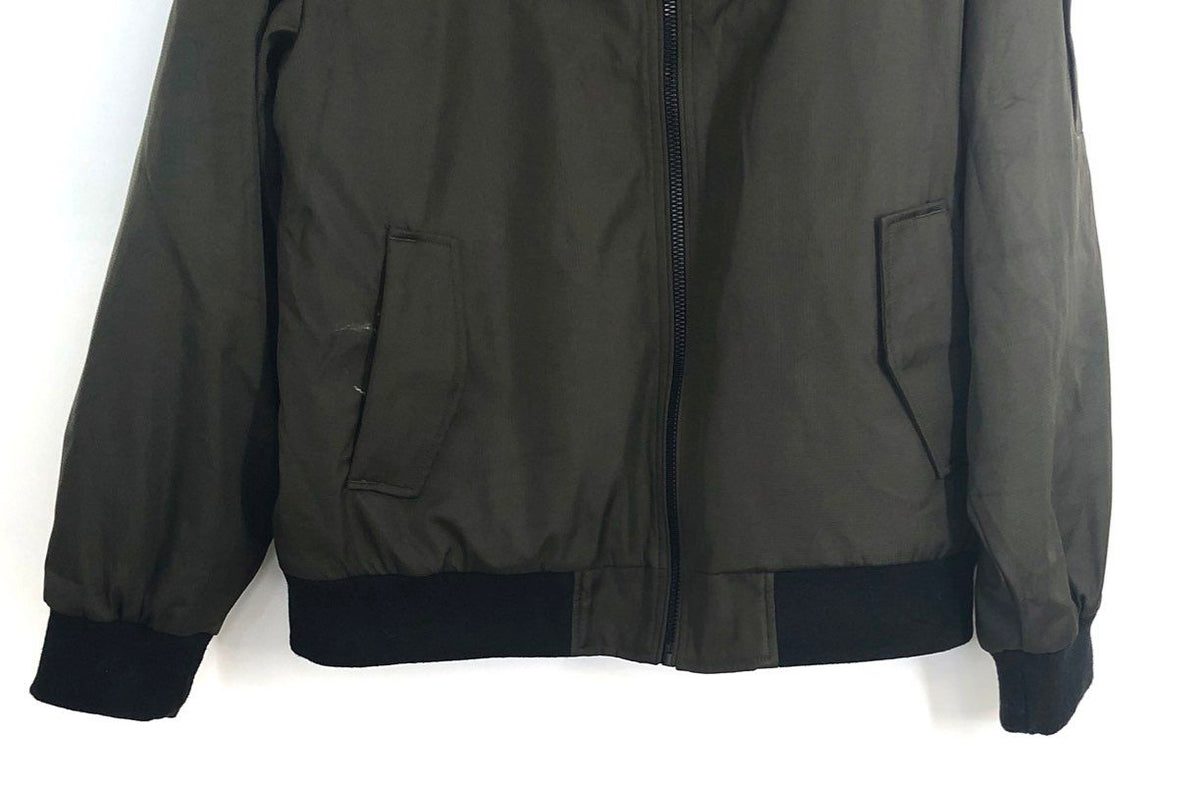 Calvin Klein Men's Olive Green Full Zip Harrington Bomber Jacket Size L
