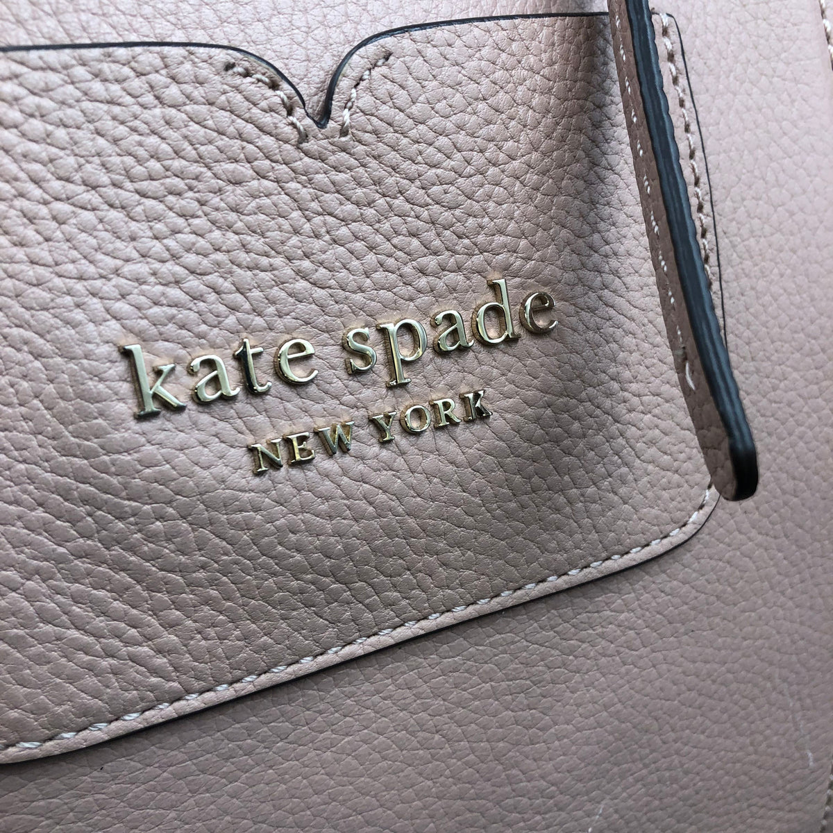 Kate Spade Pale Pink Pebbled Leather Marlowe Tote Bag COA