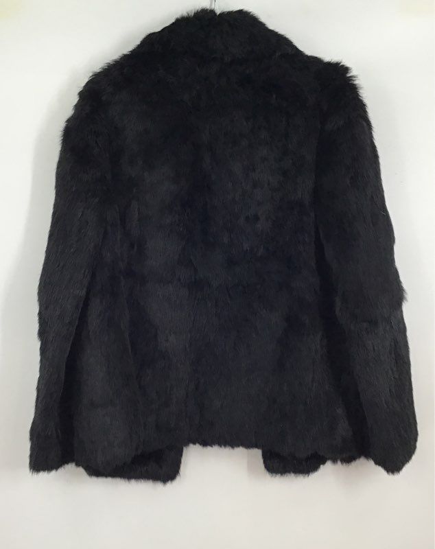 Women&#39;s Black Winter Fur Coat - Size Measured