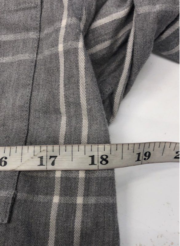 Madewell Women's Gray Windowpane Plaid Long Sleeve Button Down Shirt Size S