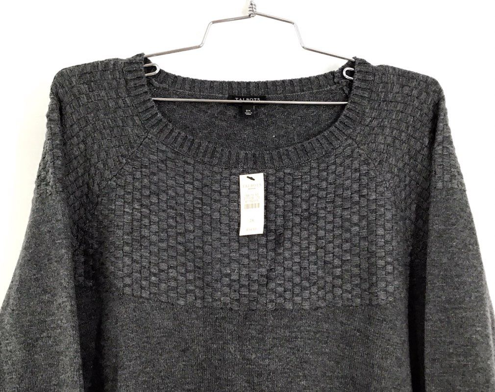 NWT Talbots Women&#39;s Gray Sweater - Size 2X