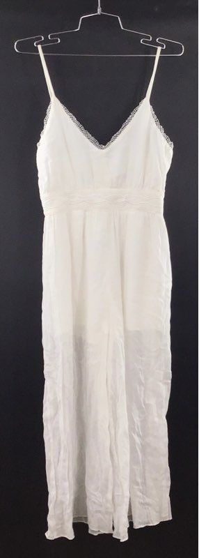 Red Carter Women's Ivory Lace Trim V-Neck Sleeveless Maxi Dress Size XS NWT
