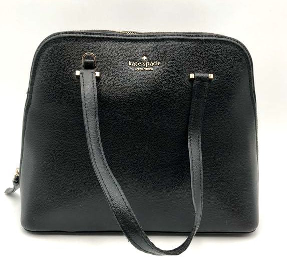 Kate Spade Black Leather 'Leila' Satchel Bag (+COA)