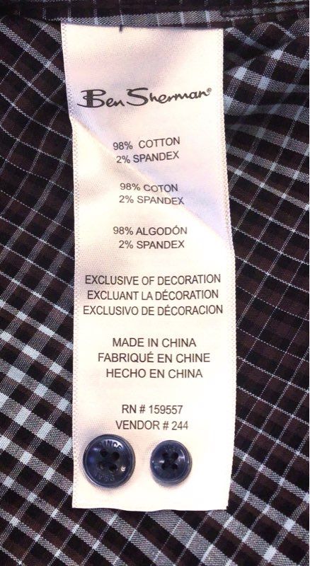 NWT Ben Sherman Men's Multicolor Plaid Stretch Button-Up Shirt Size M