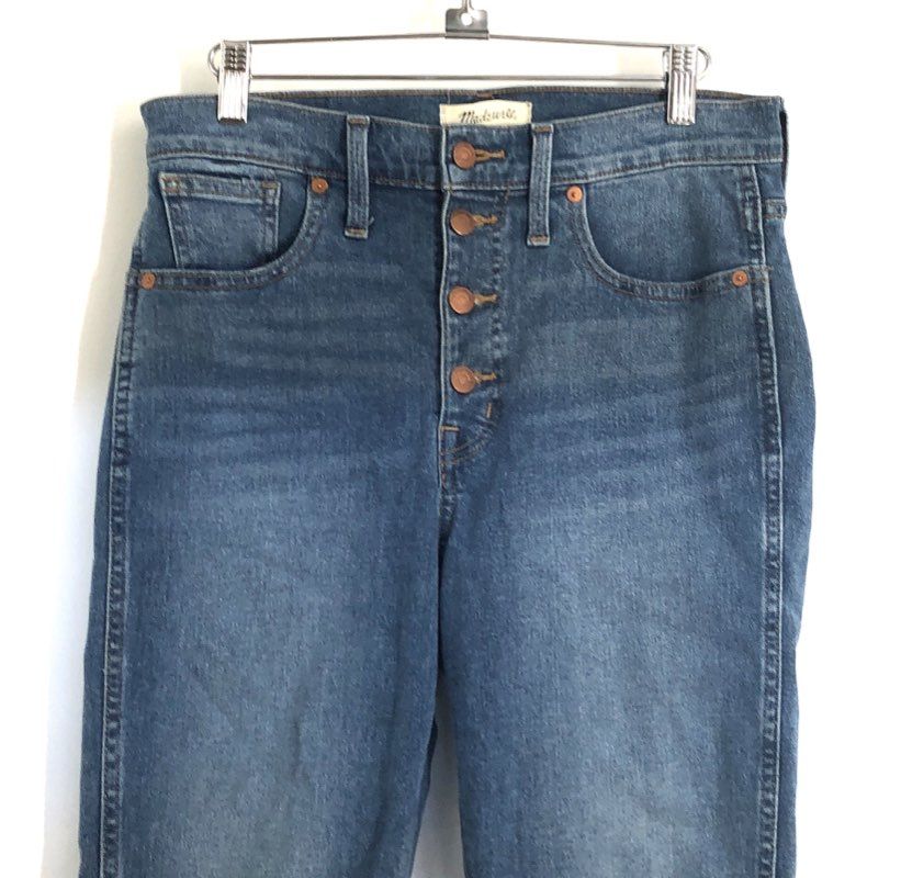 Madewell Women's Blue 10" High-Rise Skinny Button Fly Jeans Size 29