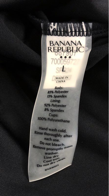 Banana Republic Women's Black Ring Detail One-Shoulder Cut-Out Swimsuit NWT L