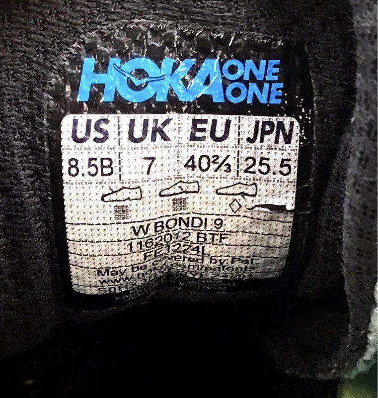 Hoka One One Women's Bondi 9 Blue Athletic Shoes - Size 8.5B