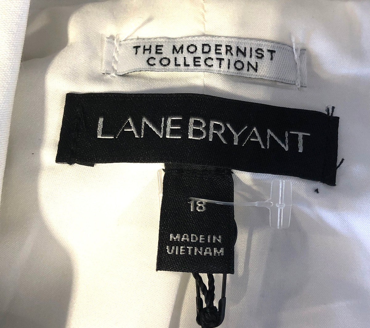 Lane Bryant Women's White Modernist Collection One Button Blazer Jacket NWT 18