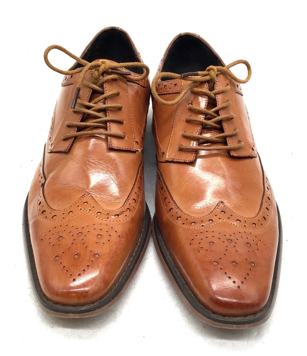 Stacy Adams Men's Tinsley Brown Leather Oxford Dress Shoes - Size 9.5M