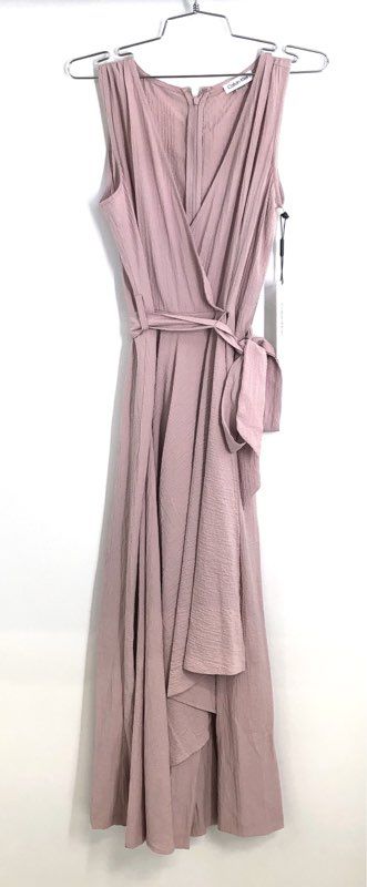 Calvin Klein Women's Mauve Textured Sleeveless Wrap Front Jumpsuit NWT Sz 4