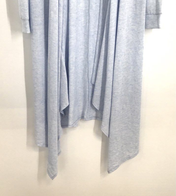 1.STATE Women's Heather Light Blue Open Front Cardigan Duster Lightweight Sz S