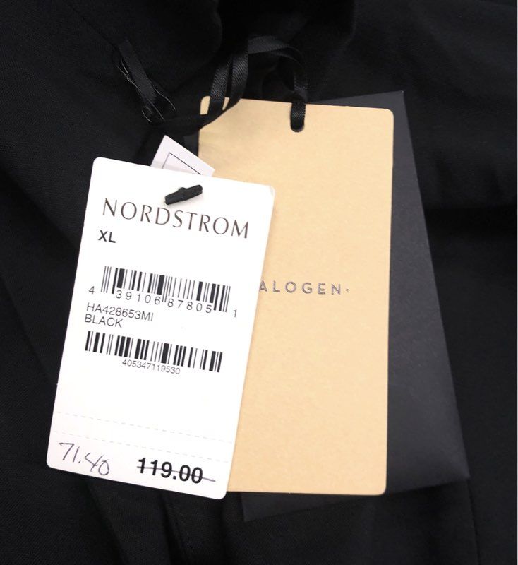 Halogen Women's Black One Button Blazer Jacket Stretch Notched Lapel Sz XL NWT