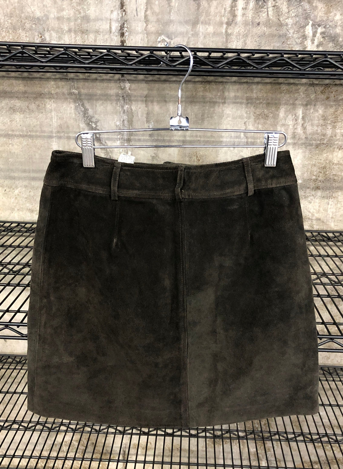 Vintage Ann Taylor Women's Brown Suede Leather Straight Mini Skirt NWT Sz 6