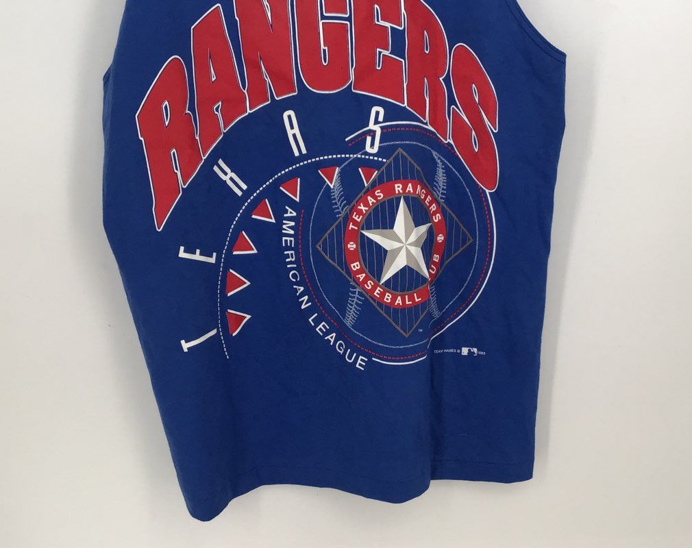 NWT Hanes Men&#39;s Blue Texas Rangers Baseball MLB Jersey - Size Medium