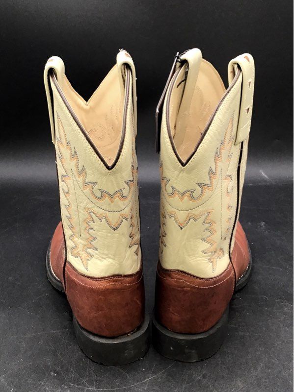 Old West Women's Brown Beige Western Boots - Size 4.5