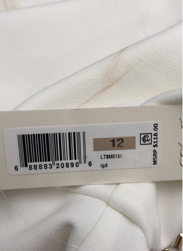 NWT Eliza J Women's White Sheath Dress - Size 12