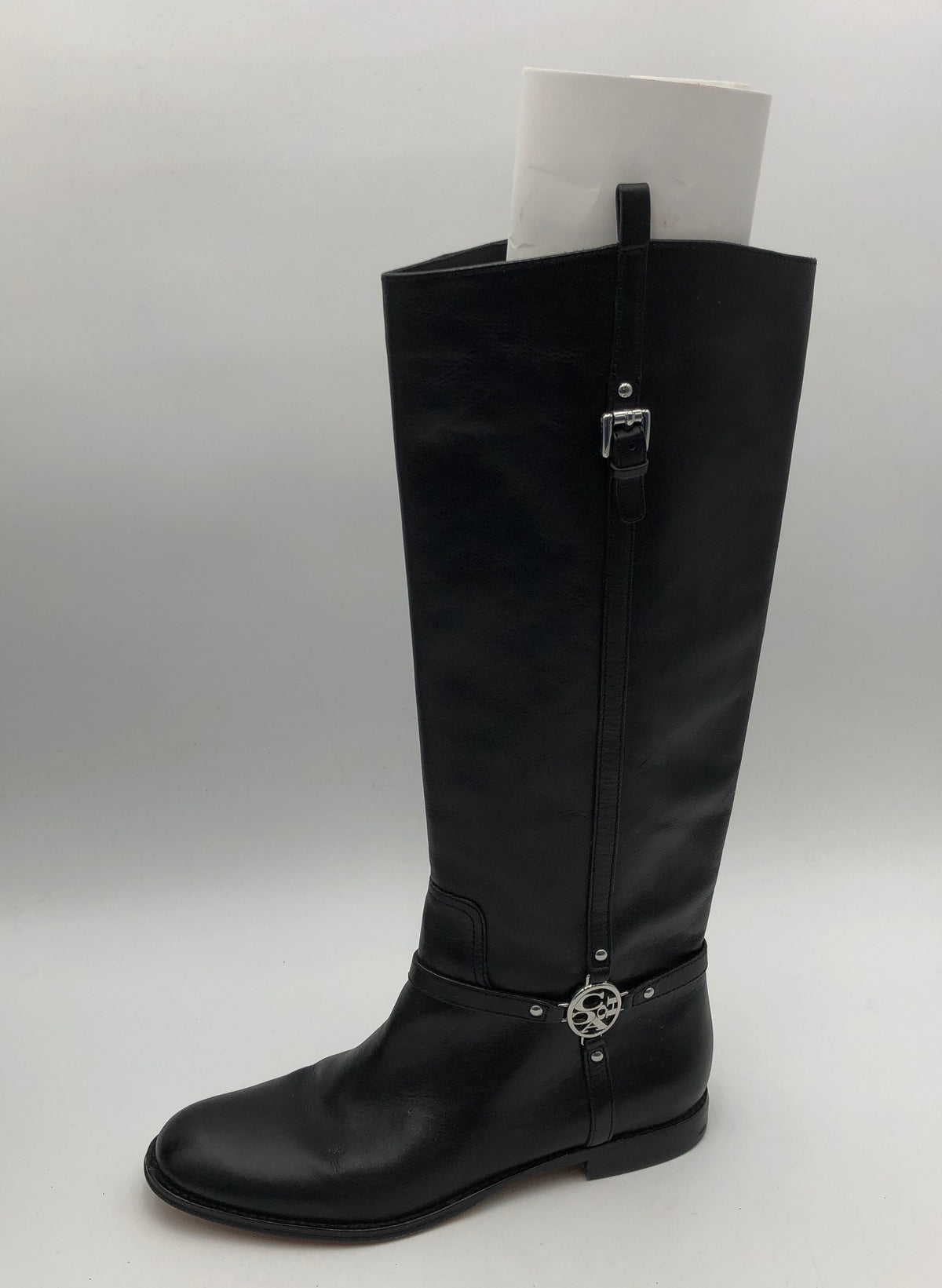 Coach Mulan A4311 Black Leather Riding Knee High Boots Womens Size 9.5B
