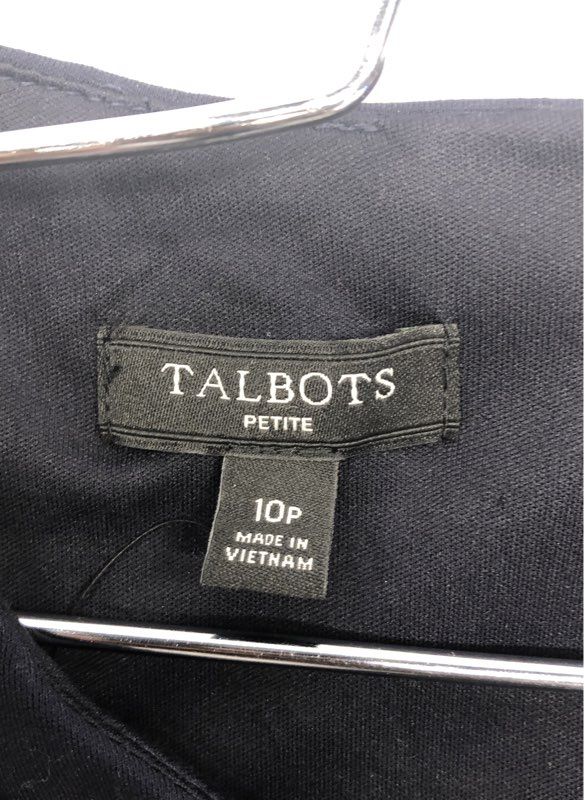 Talbots Women's Navy Blue Nautical Scarf Neck Fit Flare Dress NWT 10P
