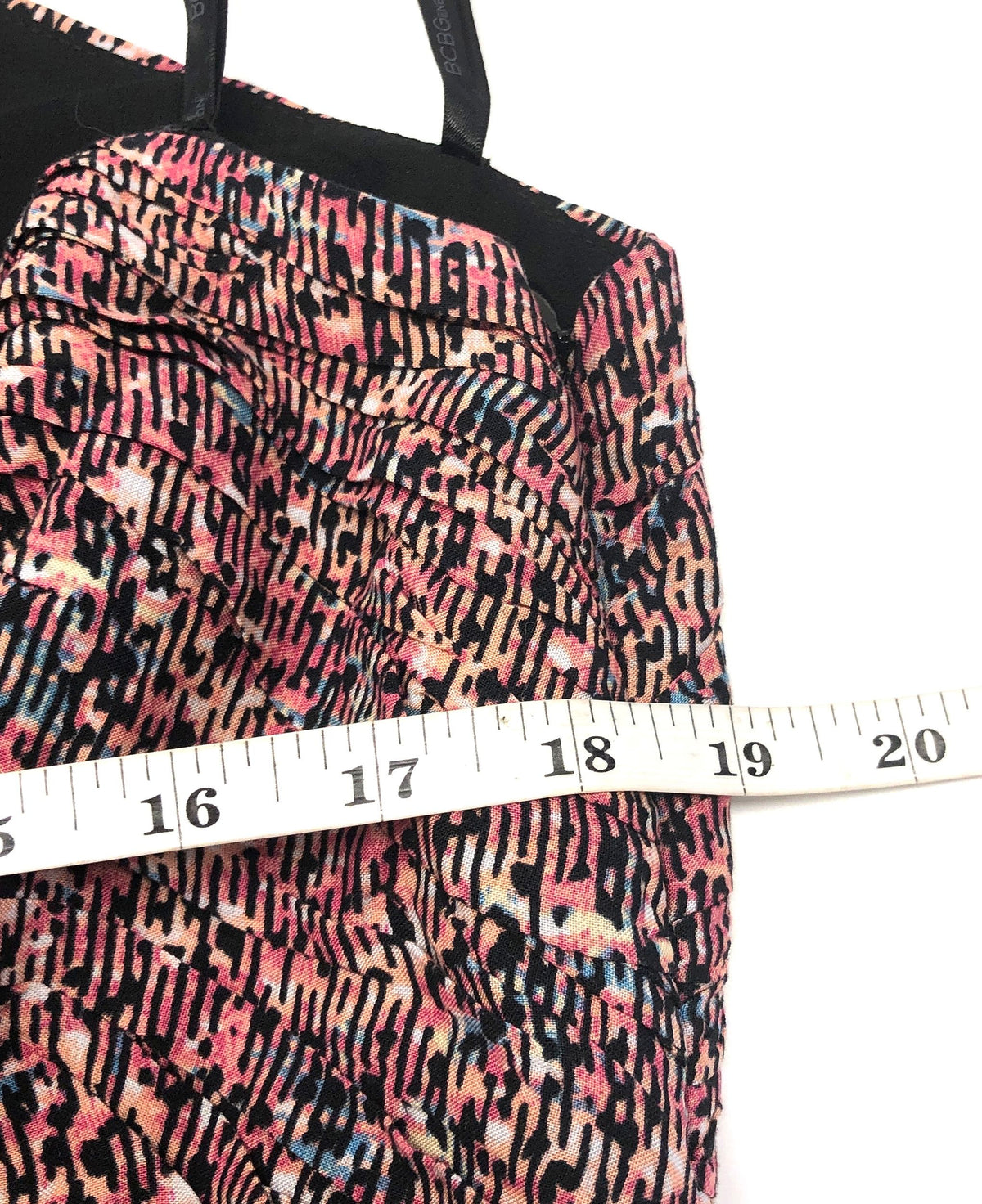 BCBGeneration Women's Pink Blue Abstract One Shoulder Mini Dress NWT Size 12